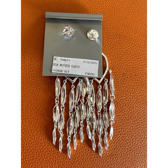 Robert Lee Morris Silver Mother Earth Earrings - Picture 2 of 2